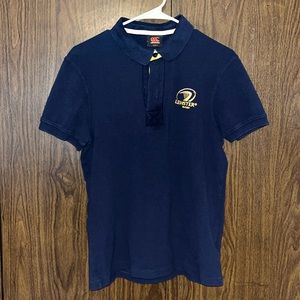 Leinster supporter rugby polo, men’s small, navy and yellow